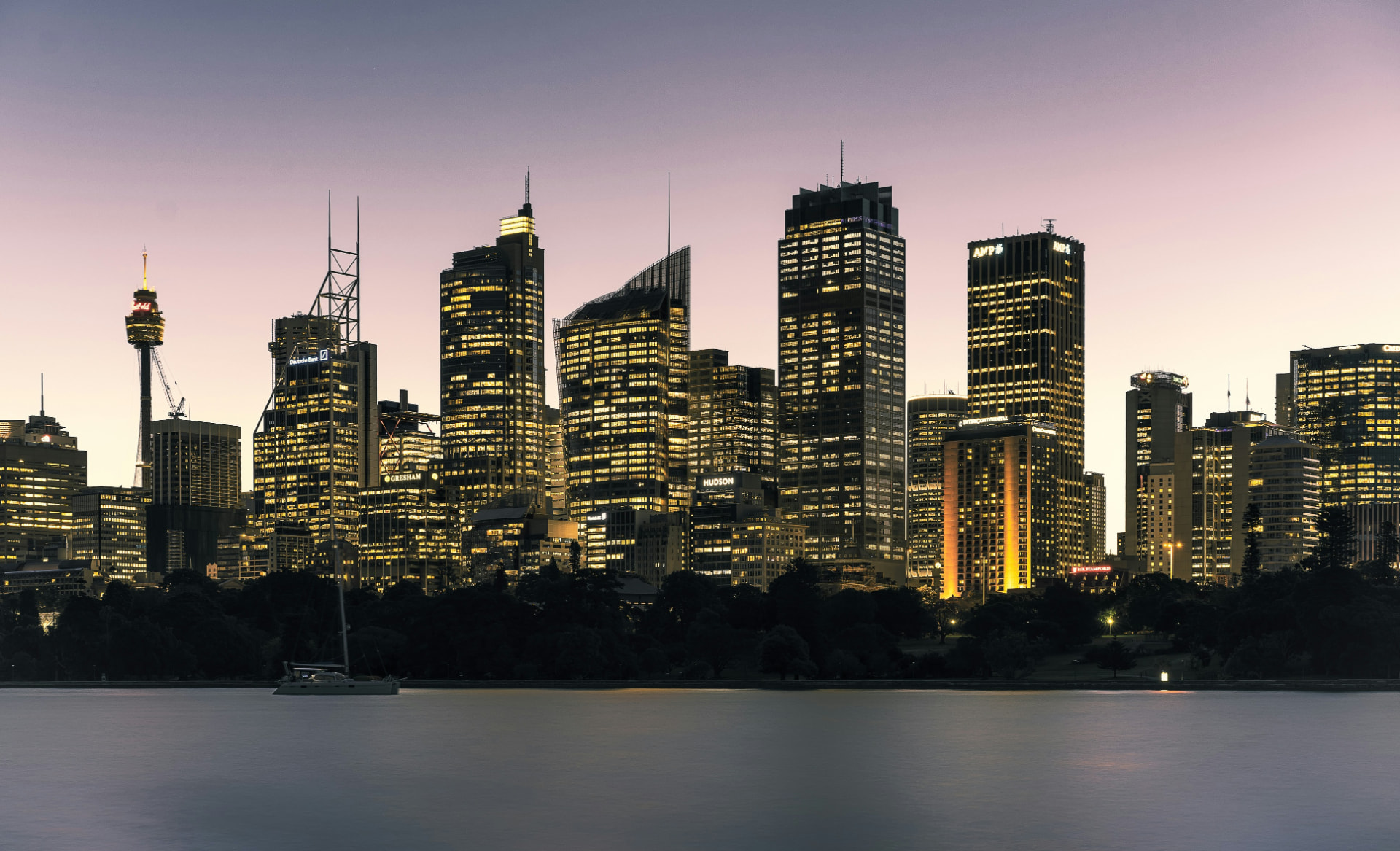 Sydney skyline at dusk